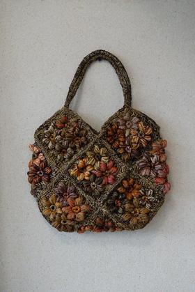 sophie digard | S042/13/3051 手工编织拎包拉菲草拎包