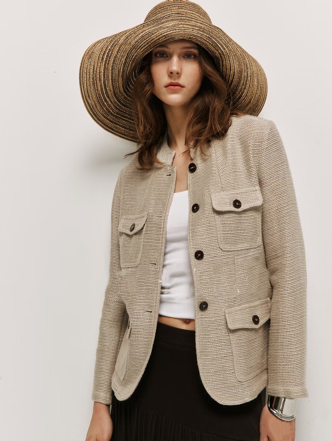 东方闲章|老钱风亚麻立领外套