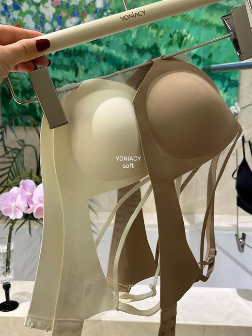 小胸更撩人～法式性感清透网纱安心内衣 细肩三角杯薄款美背无钢圈简约文胸AB杯小胸内衣 商品图5