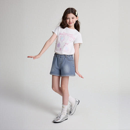 笛莎/Deesha 2026年夏季新款中童裤子牛仔裤 商品图2