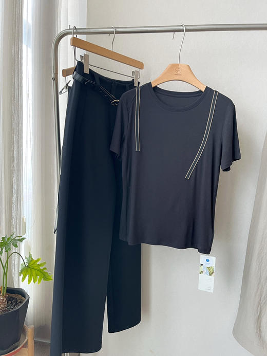 【纸片人系列】噢蜜ooomeooo假两件高弹T 商品图6