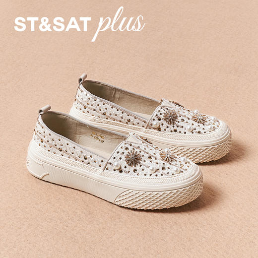 星期六26春新款立体珠花厚底渔夫鞋SSE1111162 商品图3