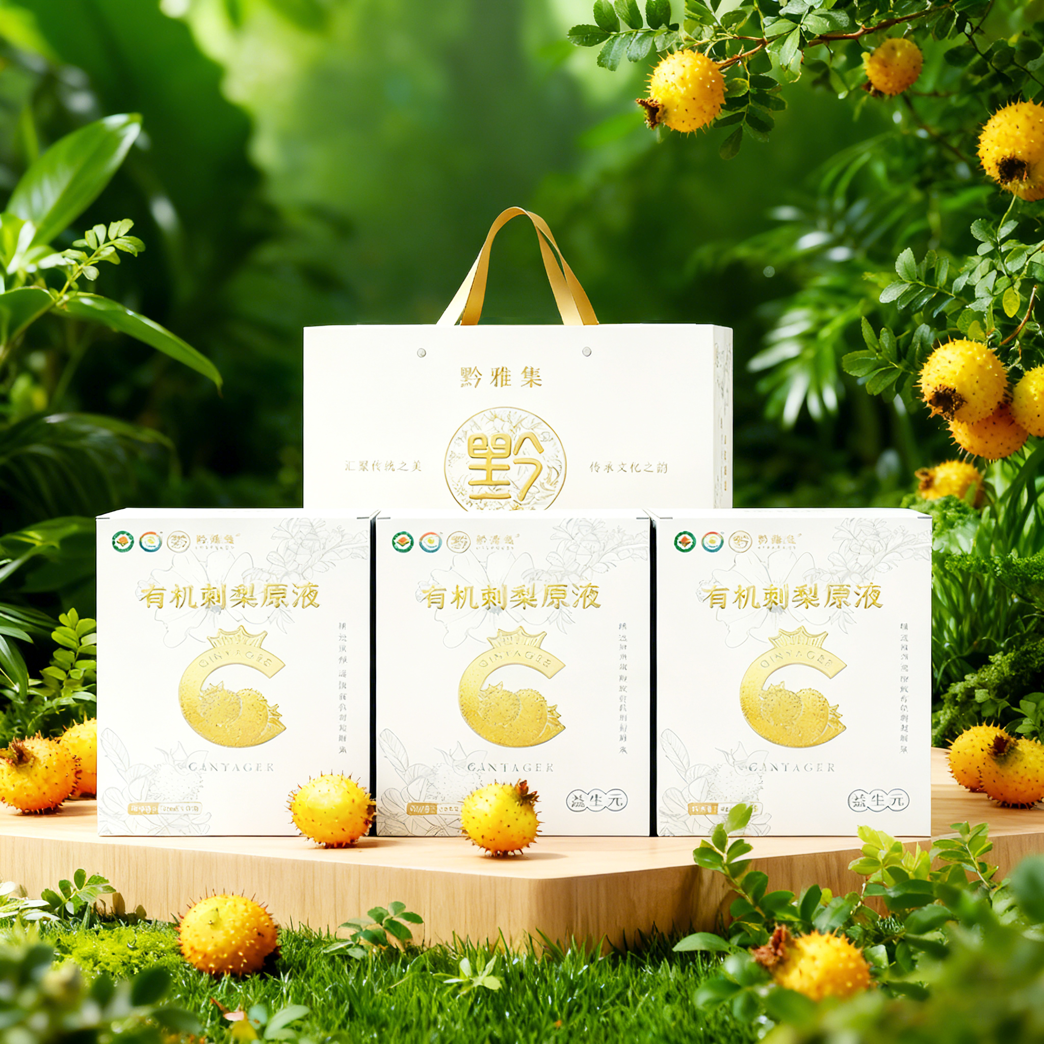 黔雅集有机刺梨原液（益生元）礼品装 50ml*10袋*3盒