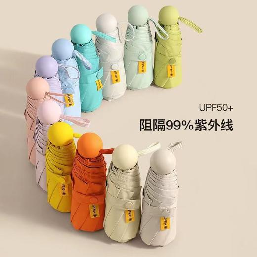 【轻巧随身❗出行无负重】五折伞防晒遮阳伞黑胶防紫外线太阳伞小巧便携胶囊伞晴雨伞。rh 商品图0