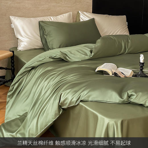 丝滑凉感~兰精天丝棉床上四件套A类春夏季丝滑莱赛尔被套床单轻奢2026新款 商品图4