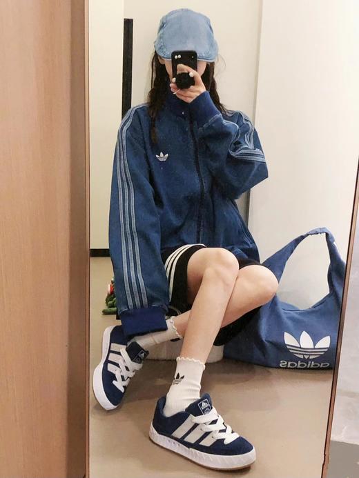 F031055复古立领拉链设计三道杠水洗牛仔夹克外套 商品图8