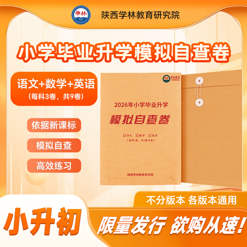 2026年小学毕业升学【小升初】模拟自查卷（语文+数学+英语）通用版