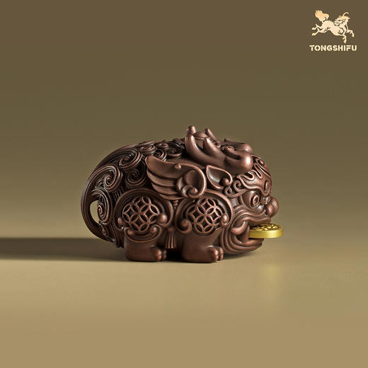 铜师傅《吉祥貔貅》玄关桌面紫铜貔貅摆件 家居装饰工艺品 商品图2