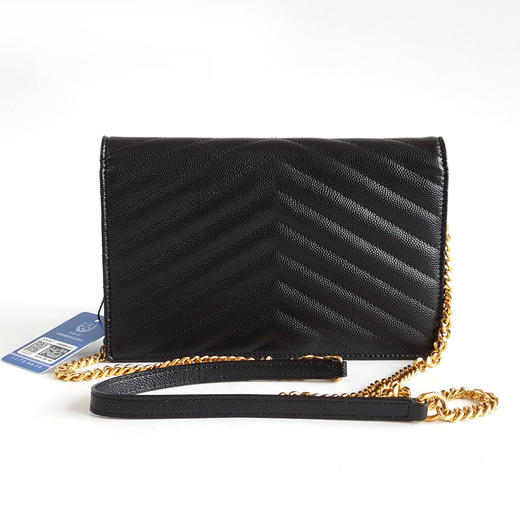【95新】YSL圣罗兰393953黑金鱼子酱信封woc链条包单肩包女士060326AK09 商品图4