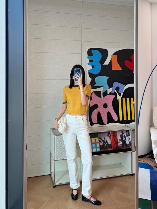 普拉达 新款26Ss亮黄短袖针织衫 商品图3