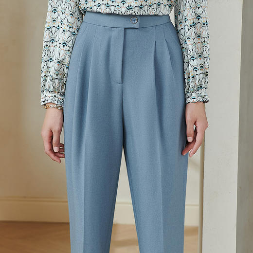 剩M/XXL 米思阳2026春季新款通勤垂感休闲裤高腰显瘦商务直筒西装裤女0002 商品图4