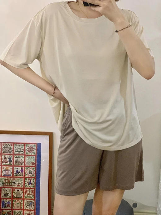 ³太舒服了【带胸垫的家居服】睡裙&短袖套装 防凸点防腋下走光（仅遮点不包裹不承托） XN03-CRMM-FH 商品图3