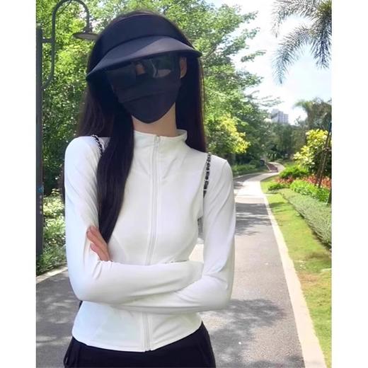 【凉感防晒❗️轻塑修身防晒衣】UPF50+专业高倍防晒，收腰显瘦，上身好看！白色冰丝防晒女款夏季2026新款修身防晒服开衫防紫外线短款外套女 商品图2