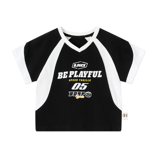 [驱蚊抗菌]bduck小黄鸭童装男童短袖T恤儿童纯棉透气上衣夏款半袖90-150 BF2701028 商品图3