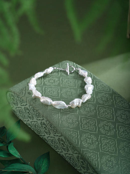 子佩集【心海涟漪】银S925珍珠惜王妃手链【QJSL009】巴洛克2602 商品图5