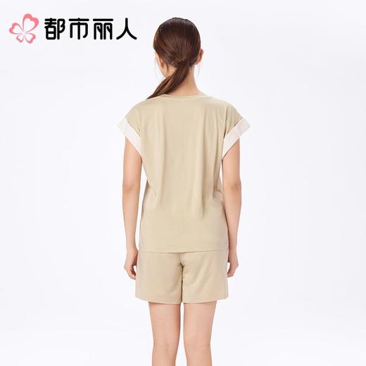 都市丽人睡衣女士睡衣薄家居服水光棉睡衣女士莫代尔短袖套装女装短袖短裤LHC2D5 商品图2