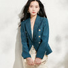 剩S/L/XL/XXL 芳外新款时尚气质通勤修身小西装斜纹双排扣长袖外套8T22AW0022 商品缩略图2