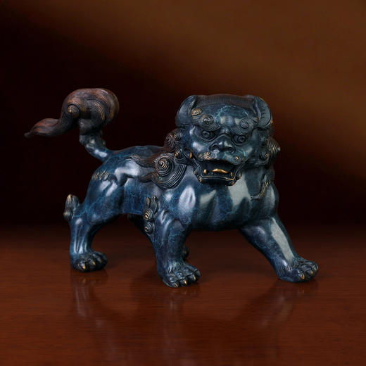 威武对狮居家吉祥物纯铜摆件 商品图6