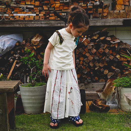 G2H日本童装 GO TO HOLLYWOOD 26春夏女童棉质拼接设计半身裙 商品图3