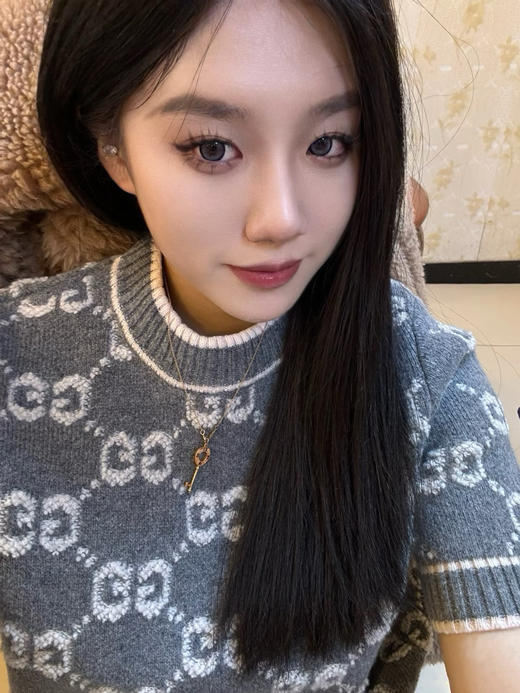 古驰羊毛结子绒缝线提花短袖 商品图1