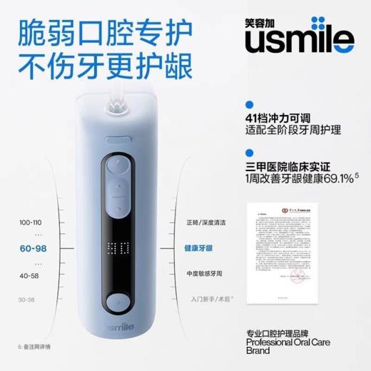[屁侠推荐]Usmile笑容加 双线水流冲牙器C20 分体磁吸水箱 多级调压档位 私人定制冲力  商品图1