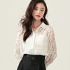 剩S/M/L/XL 芳外春季新款气质淑女蕾丝衬衣镂空设计感白色长袖衬衫女0234 商品缩略图2