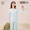 爱帝女式轻体棉莫代尔圆领长袖家居服套装 商品缩略图3