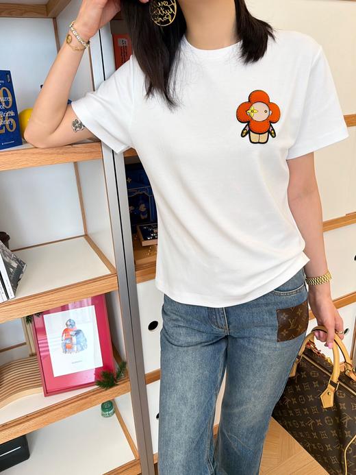 驴家Vivienne花卉标识贴饰T恤 商品图8