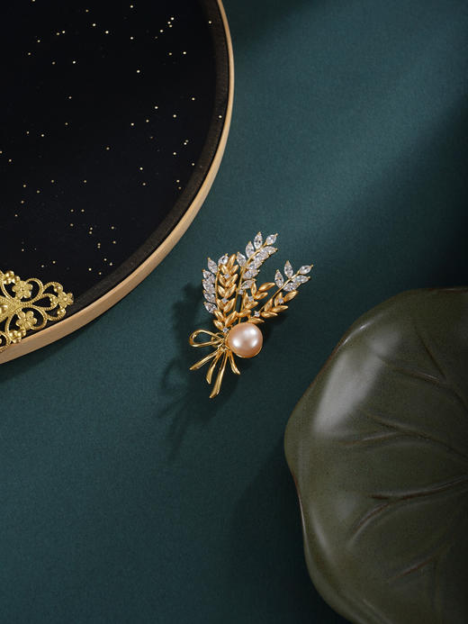 子佩集【岁岁殊荣】珍珠惜王妃胸针【XXXZ268】一束花麦穗蝴蝶结镀金2602 商品图2