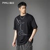 PINLI品立2026春季新款男士圆领落肩袖动物绣花宽松短袖T恤上衣潮B262111014 商品缩略图3