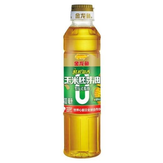 400ml 金龙鱼 鲜榨甜香玉米胚芽油 零反式脂肪非转基因 食用油烘焙用玉米油 商品图0