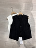 原单新款100%亚麻老钱风蕾丝捆边碰撞背心马甲外套 商品缩略图9