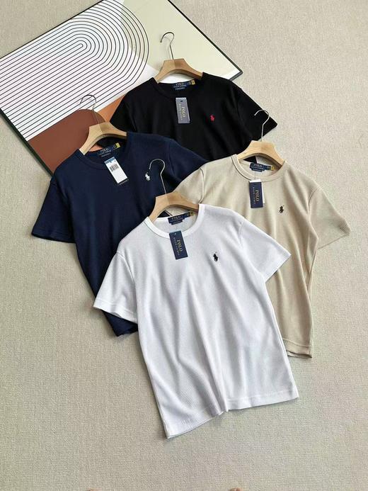 【hm1】情侣经典休闲华夫格圆领短袖T恤！！ 商品图1