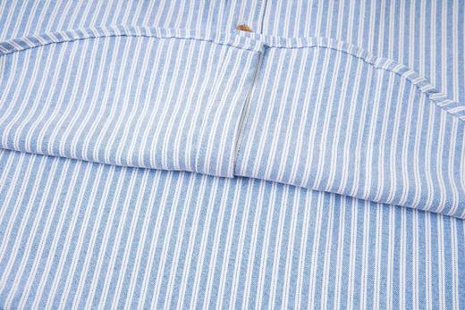 F031018新款小标字母Logo柔软舒适时尚简约青春活力休闲条纹衬衫上衣 商品图5