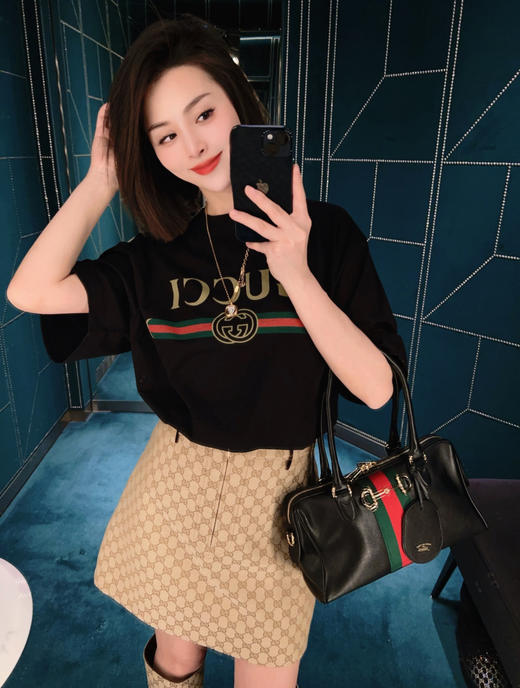 古驰26春夏新款复古回归 复刻经典织带印花短袖（三色可选） 商品图6