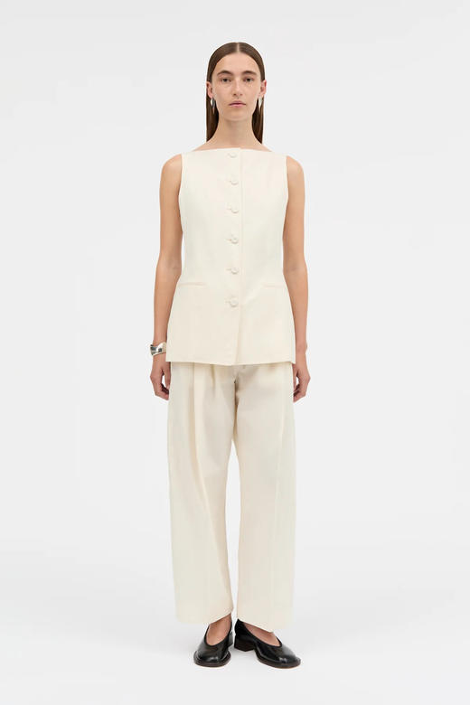 Mark Kenly Domino Tan 26SS 原色平纹棉TURI精裁马甲 商品图0