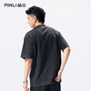 PINLI品立2026夏季新款男士圆领落肩字母印花短袖T恤上衣青年潮牌BG262111020 商品缩略图2