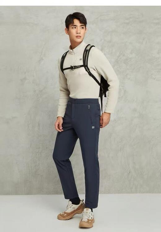 点此购买 可隆春秋季男士户外加绒小立领半拉链运动针织长袖打底衫 hbj 341847 商品图3