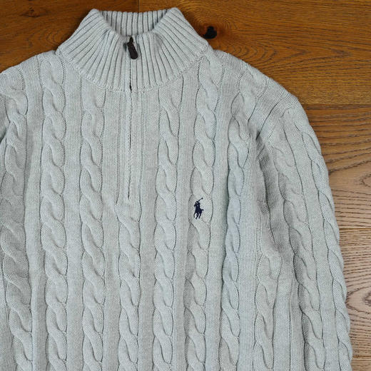 【秒杀价已调 直接拍】原单 Polo Ralph Lauren 男士半拉链绞花针织毛衣 美式复古的温暖质感 商品图10