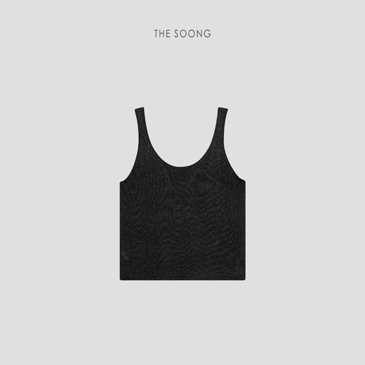 THESOONG’Bling星点‘经典36支超细夏曲黑色百搭吊带背心上衣7415 商品图3