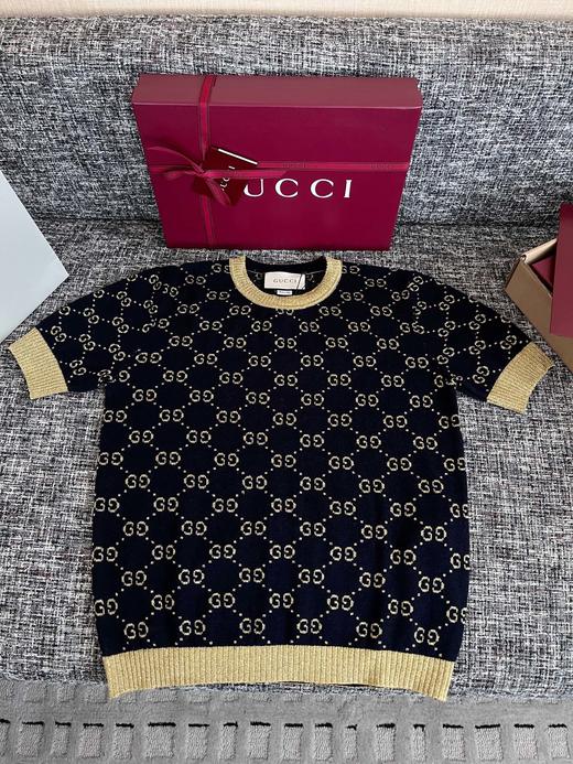 古驰双C满印金银丝针织衫 商品图9