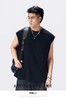 PINLI品立2026夏季新款男宽松圆领无袖短袖T恤上衣潮GD262111012 商品缩略图0