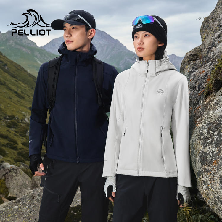 【风盾】伯希和户外软壳衣女防泼耐磨运动外套