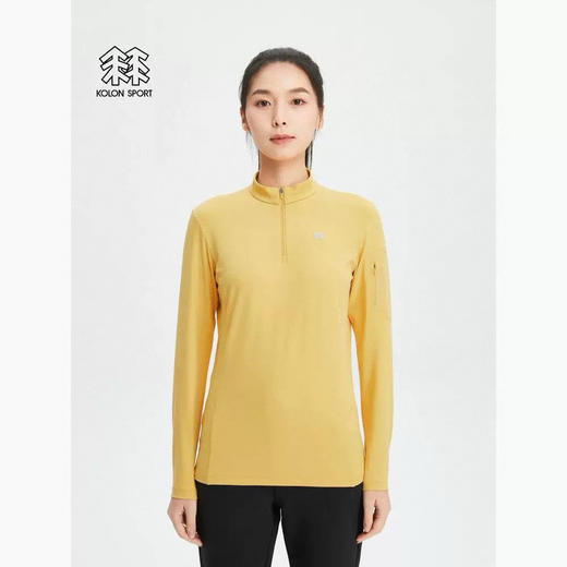 点此购买 可隆春秋季女士半拉链高弹长袖针织衫 qk 341839 商品图6