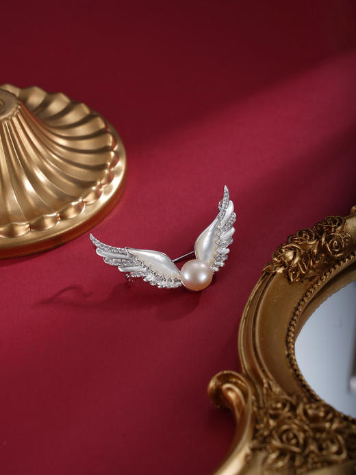 子佩集【天使荣光】珍珠惜王妃胸针【XXXZ272】翅膀2602 商品图3