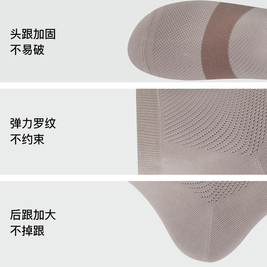 【满3双/19.9元】【秀黛】男士休闲短统袜透气立体剪裁男士专属短袜W5221004T【门店同款】 商品图4