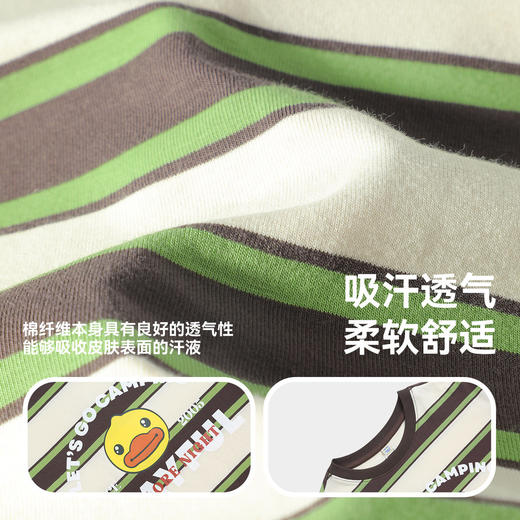 【套装】bduck小黄鸭童装男童短袖套装儿童运动短裤夏装薄两件套BF2681903 商品图2