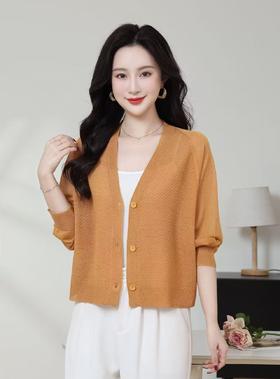 SC1E05 四色双针法毛衫外披