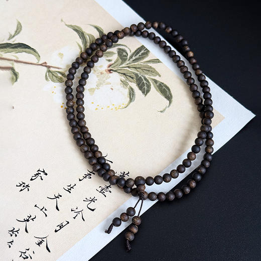 ² 【沉香溯源-沉水级】5-6.5mm圆珠长串 奇楠沉香手串 多样性发其一 ( 24小时鉴赏期 ) HM02-CRMM-DBCX 商品图3