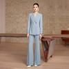 IWY/轻熟简约风雾霾蓝双排扣西装套装女高级感通勤职业装两件套CP2752 商品缩略图0